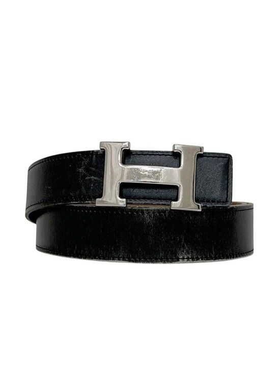 Hermes Belt Black Brown Constance Waist 93 30 Box Calf Togo Logo Buckle main image 10